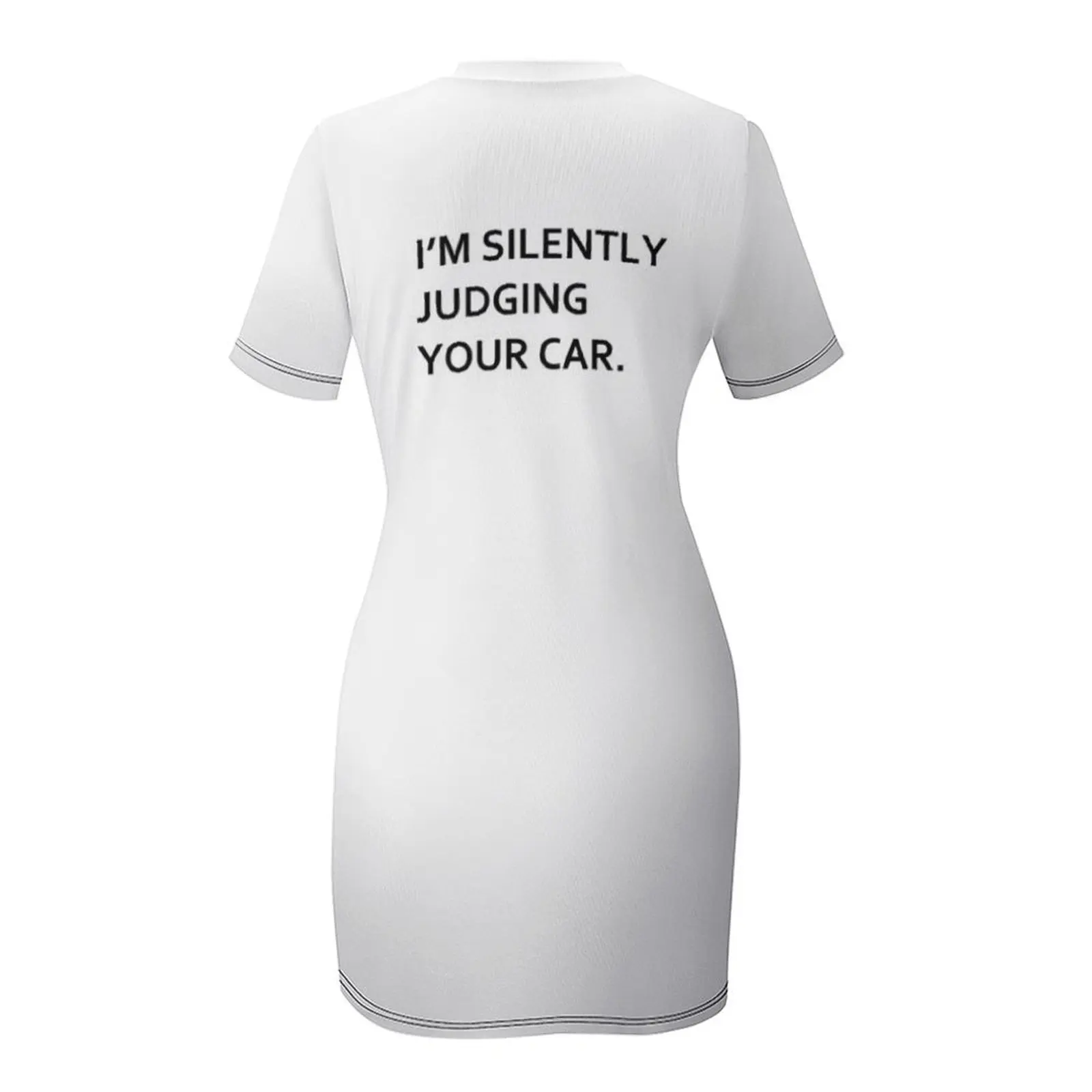 Ik beoordeel stillet je auto T-shirt. Design in beperkte oplage! Jurk met korte mouwen, elegante avondjurken voor dames 2025-jurk