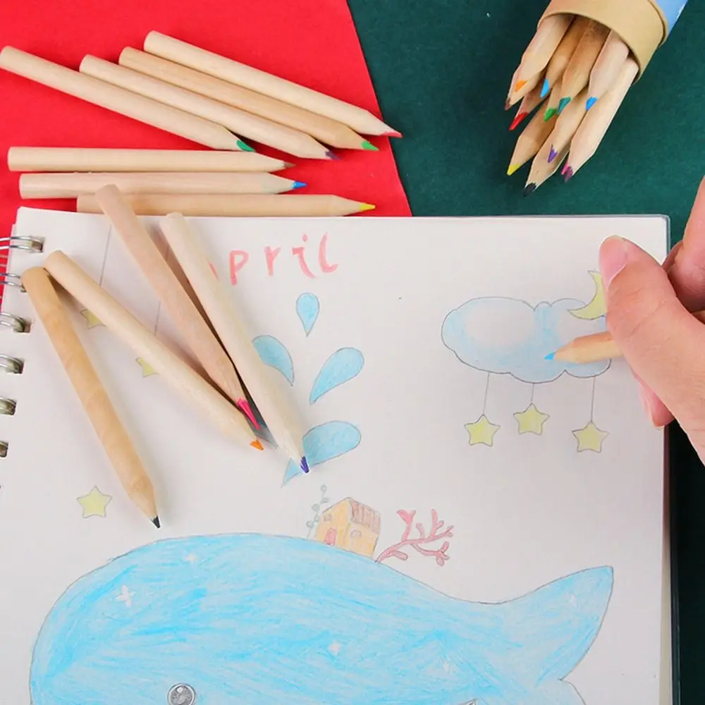 Artykuły Plastyczne Malarskie Ręcznie Malowane Malowanie Rysowanie Piórem Ołówki Drewniane Ołówki Szkicowanie Pióro Świąteczne Kredki Kolorowe