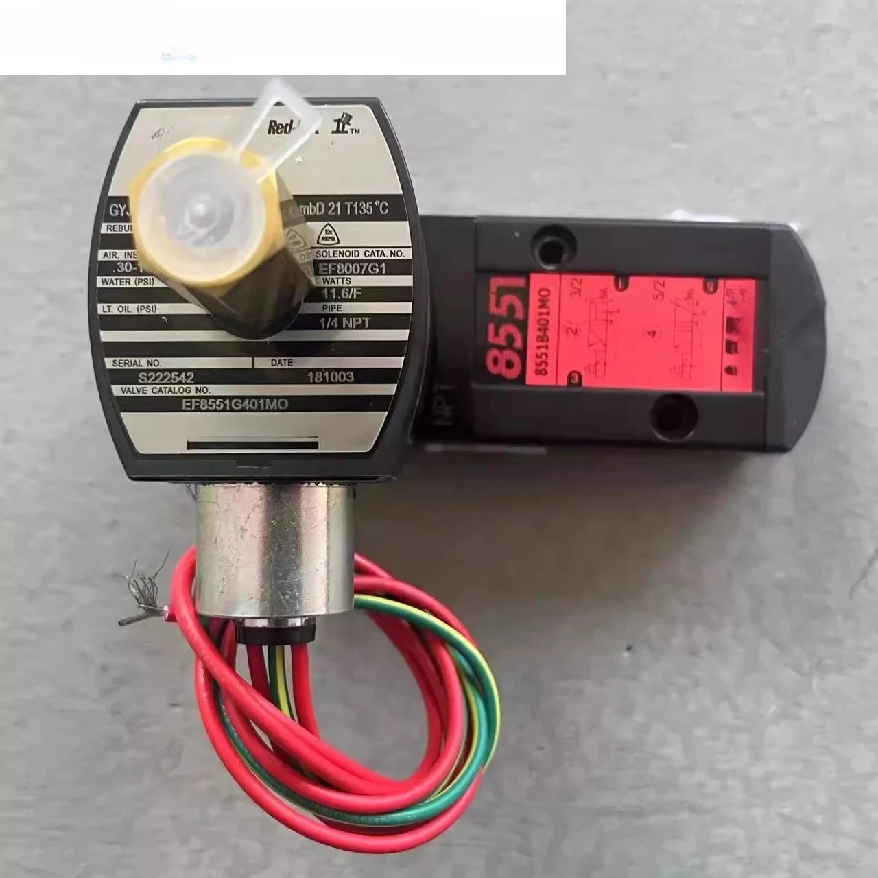 

Original solenoid valve EF8551G401MO G551B401MO