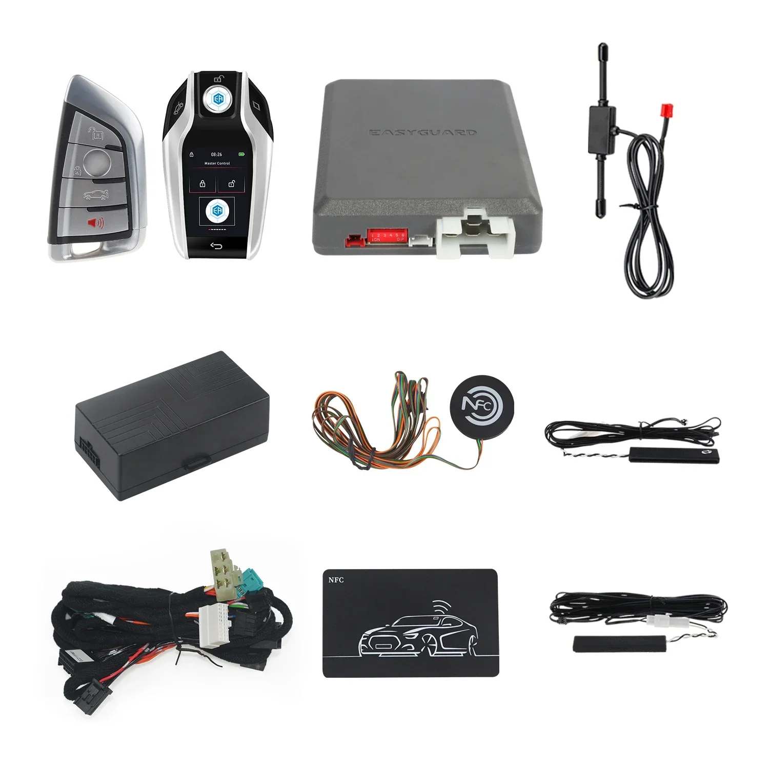 

smart key keyless entry system plug and play fit for BMW 1.2.3 5.6.7 series, e body, f body CAN BUS pke car alarm remote starter