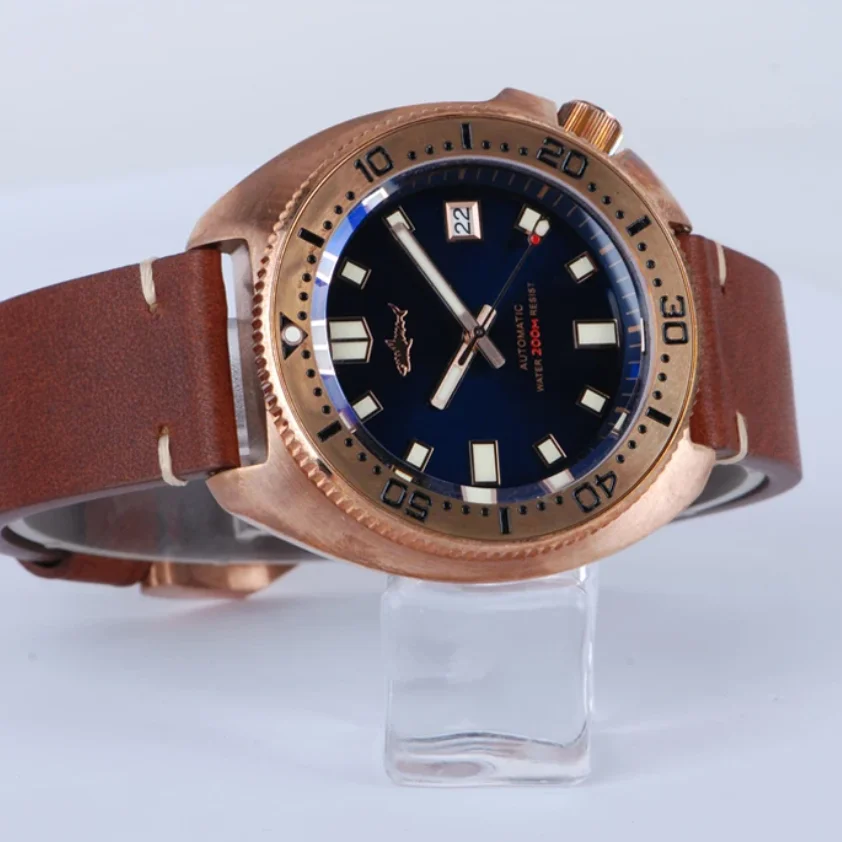 

HEIMDALLR мужские часы для дайвинга, бронзовый корпус черепахи, автоматические механические наручные часы для дайвера, 200 м, водонепроницаемые, C3, светящийся сапфир, NH35