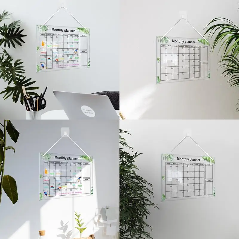 Monthly Planning Board Environmentally Friendly Acrylic Erasable Board Multi-Purpose Study Room Decors For Plan Tasks Thoughts