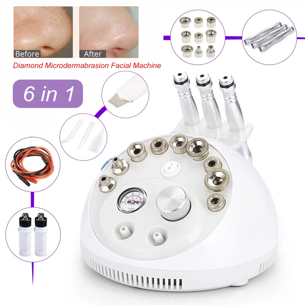 

6 In 1 Dermabrasion Microdermabrasion Skin Scrubber Vacuum Face Peeling Machine
