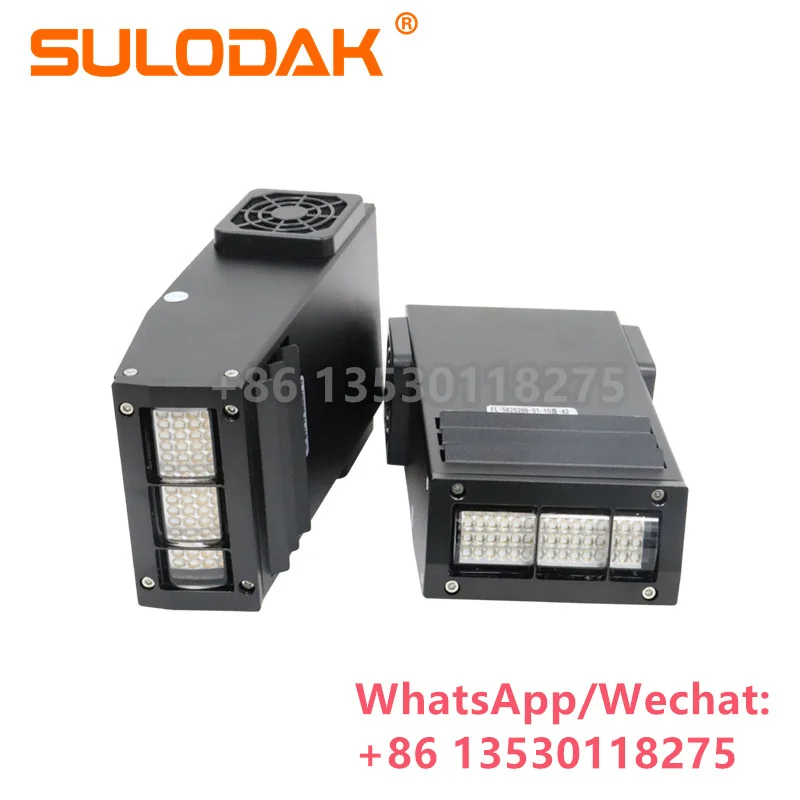 Lampada UV per stampante UV a due controller 58 * 20mm / 35 * 15mm Angolo della lampada LED UV inclinabile per evitare intasare l'alimentazione di controllo della manopola della testina di stampa