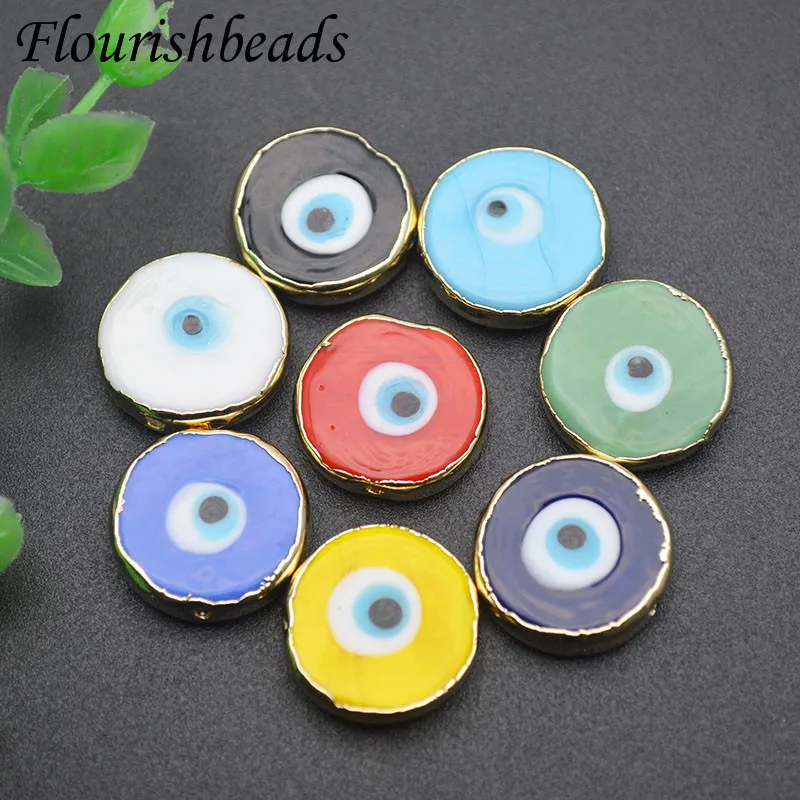 

12mm 18mm Bright Color High Quality Anti Fading Evil Eye Beads Charms for DIY Pendant Bracelet Decoration Beads 20pcs/lot