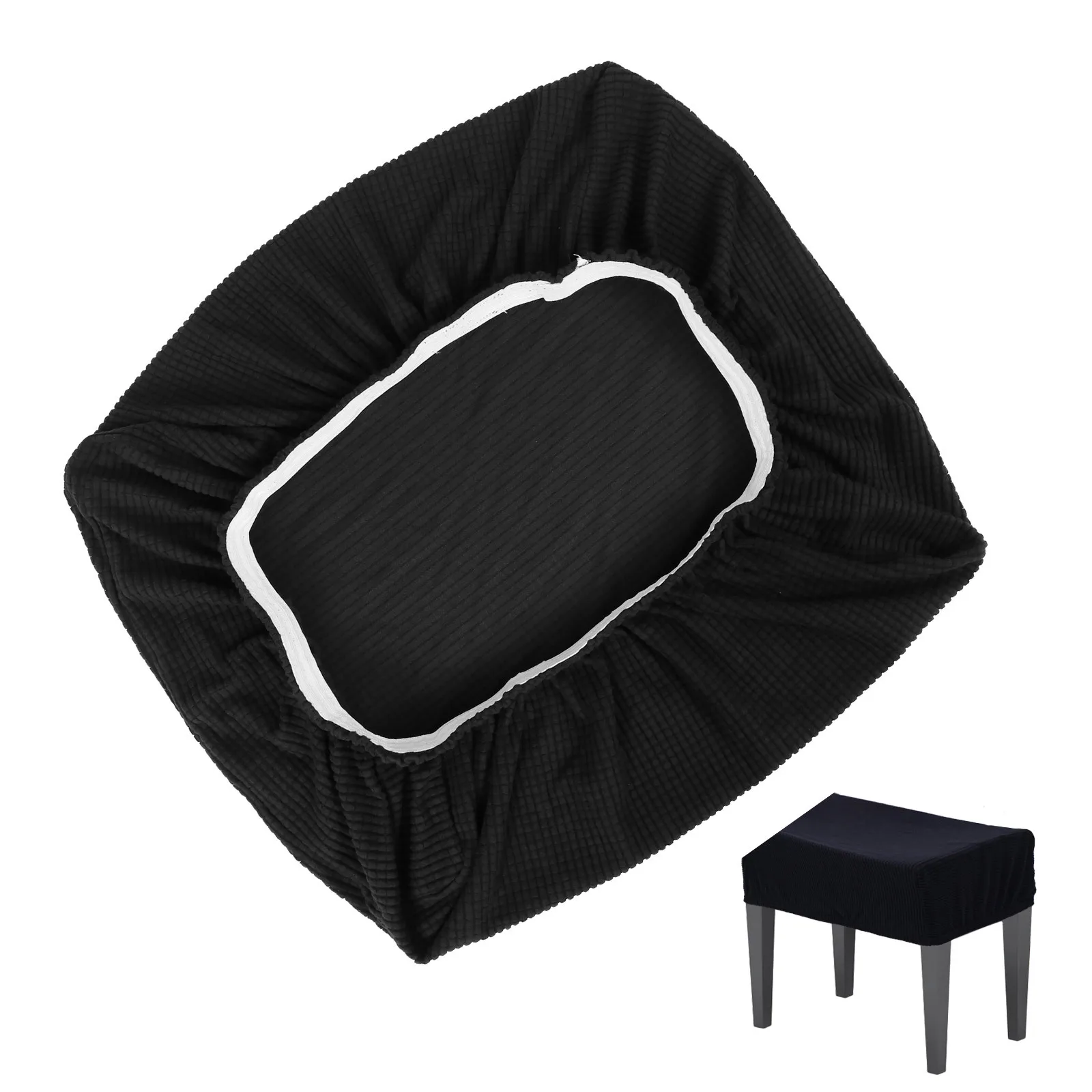 

Piano Stool Thickened Stretchy Bench Protector For Home Bench Cover Hotel Ceremony Decoration Polyester Stool Cover