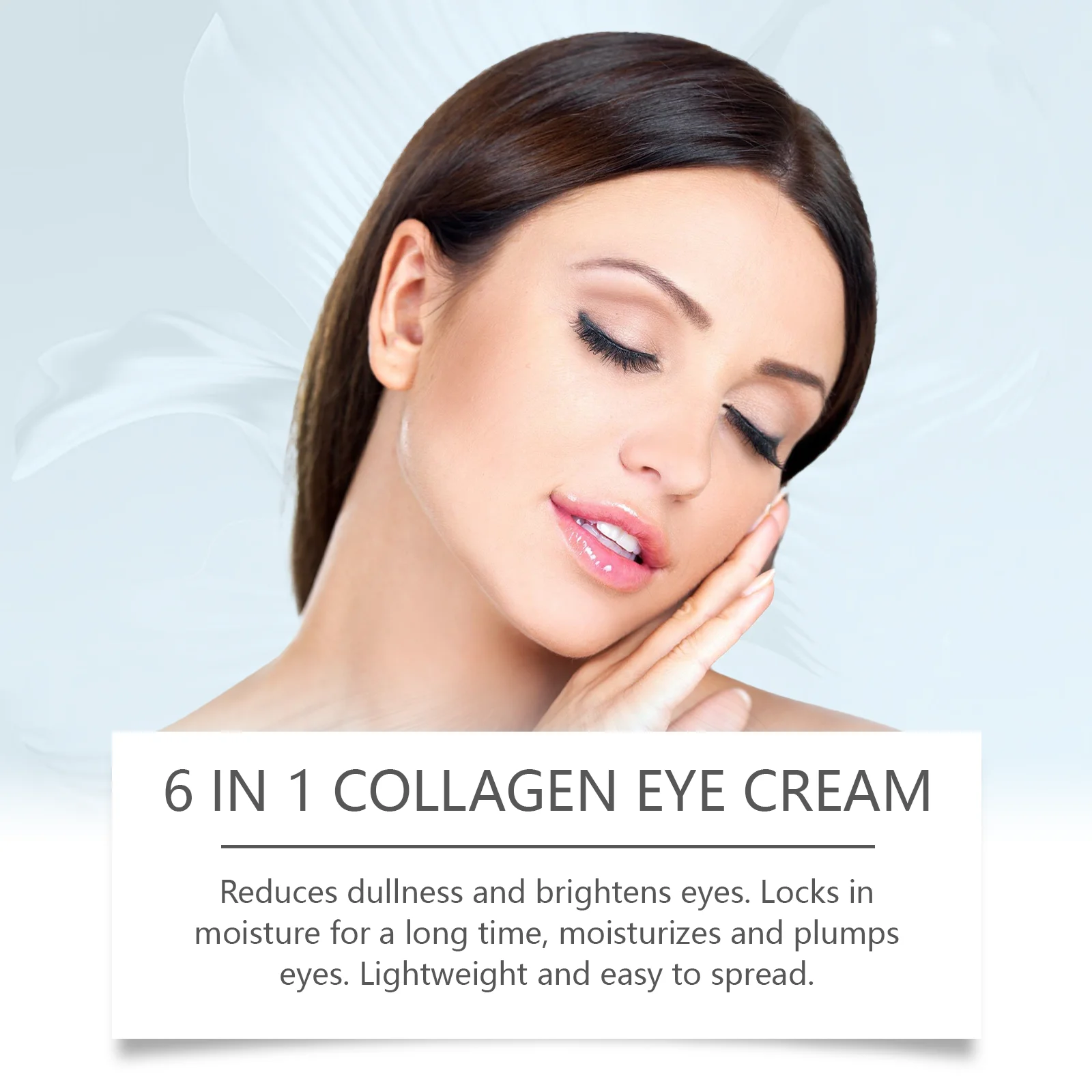 Crème éclaircissante pour les yeux, Anti-poches, estompe les ridules, raffermissant, hydratant, soin sous les yeux, collagène