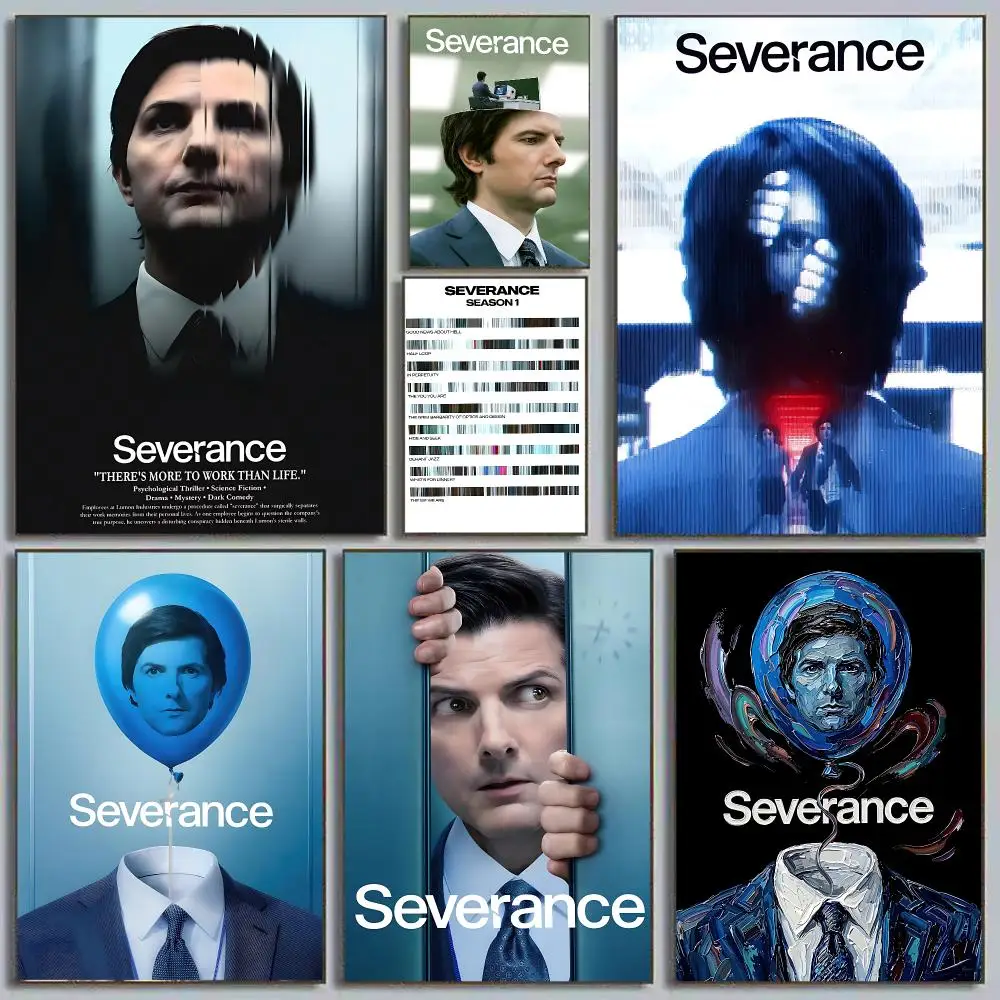 Classic Movie S-Severance Poster Self Adhesive Wall Art Decor for Bedroom Living Room Office Home Decor Gift
