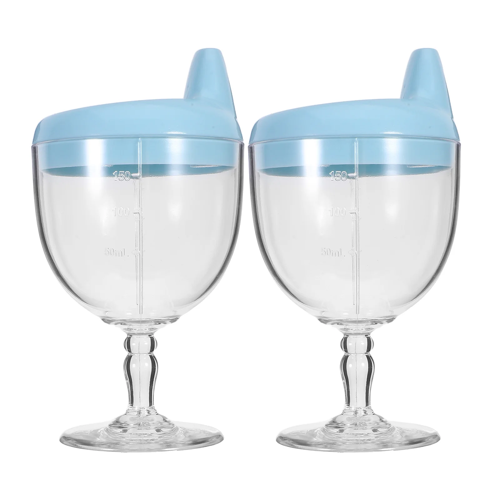 

2 Pcs Learning Cup Non Spill Sippy Goblet Infant Plastic Training PP、PC Cups for