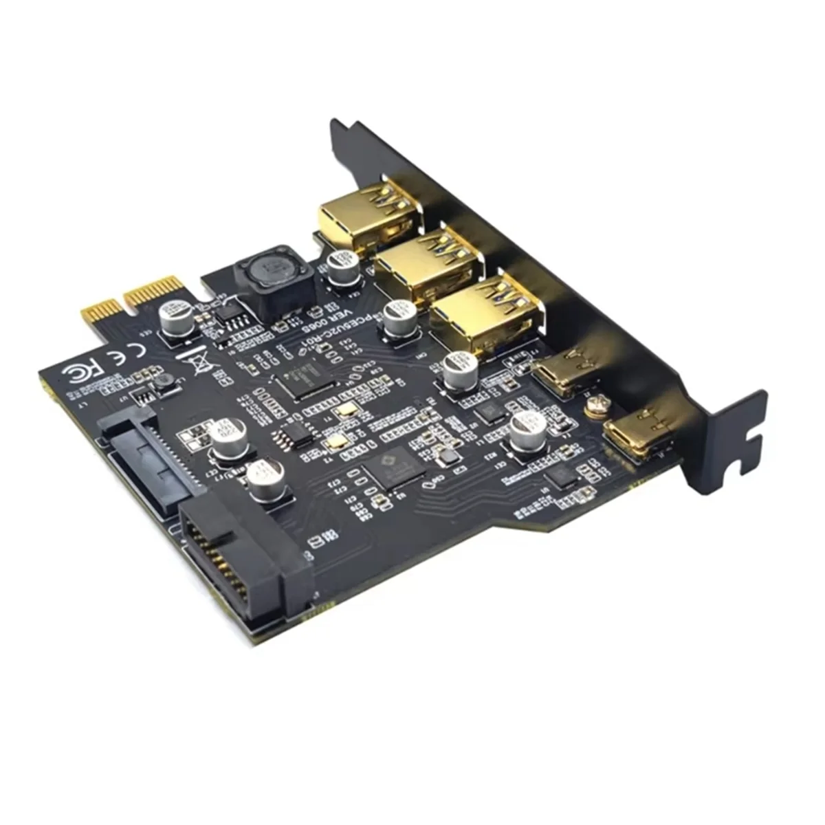 AA87New tipo C USB 3,2 Gen2 tarjeta PCIE Hub USB 3,0 PCI Express placa PCI-E PCI E USB 3 adaptador multiplicador USB3 3,1 controlador