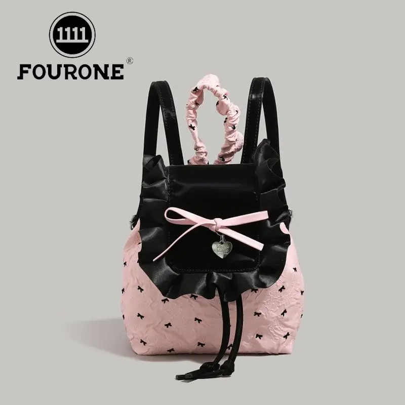 

Ballet-style Bow Backpack for Girls 2025 New Korean-style Bag, Girlish Commuting Small Backpack Fashion Loveliness Package