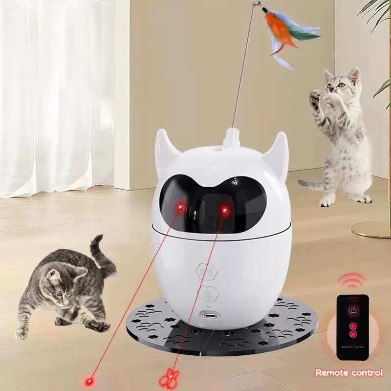 

Новая интеллектуальная электрическая развивающая игрушка, саморазвлекающая игрушка-дразнилка для кошек, многофункциональная лазерная игрушка для кошек.