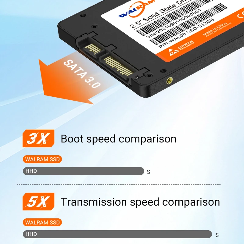 WALRAM SSD 2.5 インチ 256GB SATA 120gb 240gb 480gb 内部ソリッド