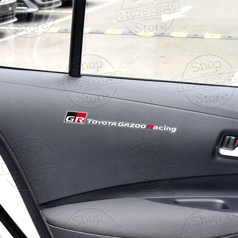 1 stücke Auto Styling GR Sport Logo Auto Dreieck Fenster Glas Dekoration Für Toyota Gazoo Racing Abzeichen Corolla Prius Camry C-HR RAV4