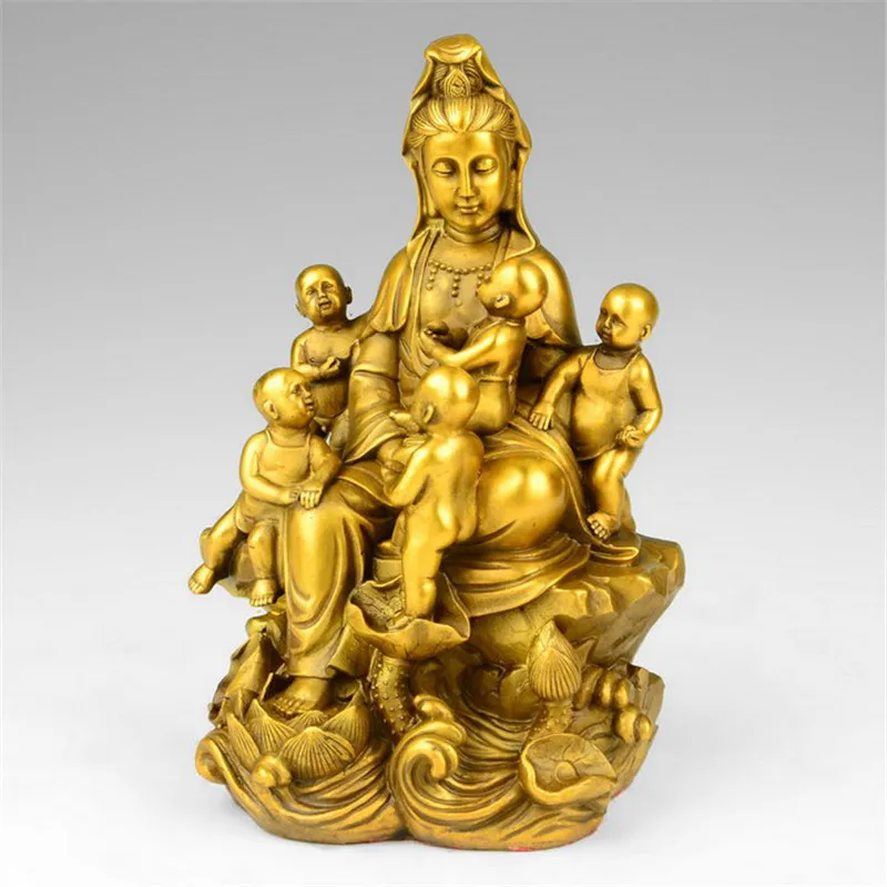 

Brass Wuzi Guanyin Brass Statue Brass Songzi Avalokitesvara Wuzi Avalokitesvara Brass Guanyin Bodhisattva