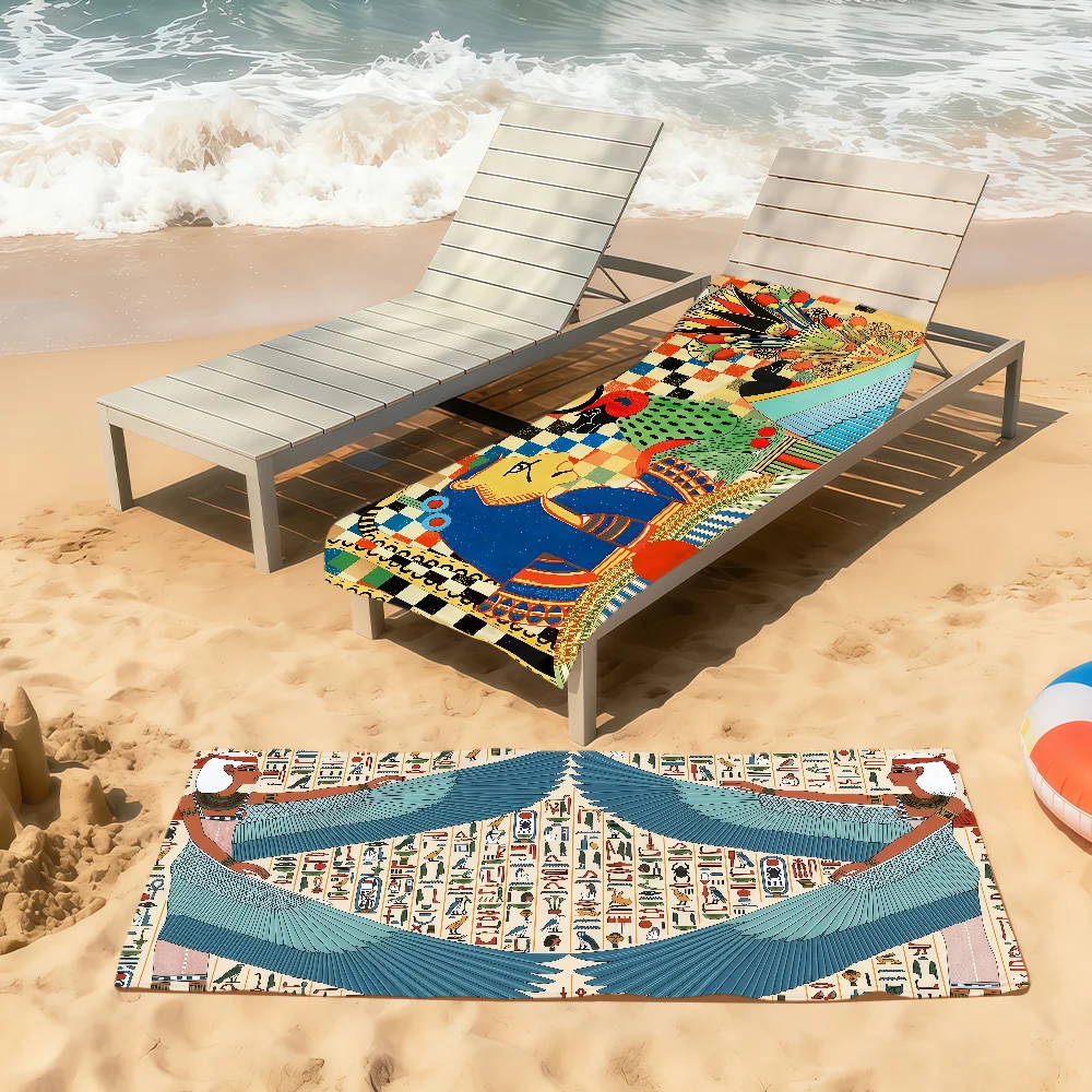 Mystical Symbols Ancient Egypt Vintage Towel Soft Quick Dry Beach Towels for Gift Travel Gym bathing Spa Camp sport Pool Towel