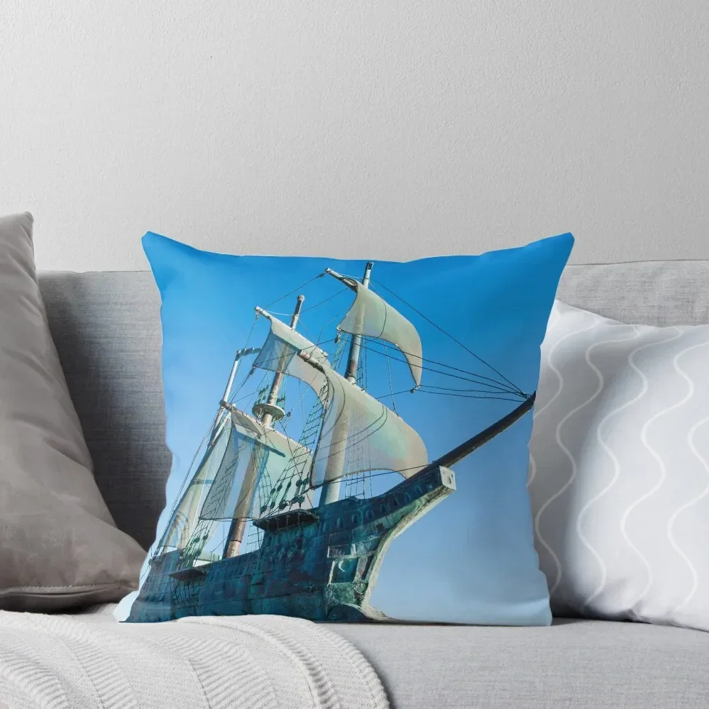 Bronze Ship of Asbury Park Throw Pillow Christmas Covers For Cushions Christmas Pillow Covers Christmas Pillow Cases