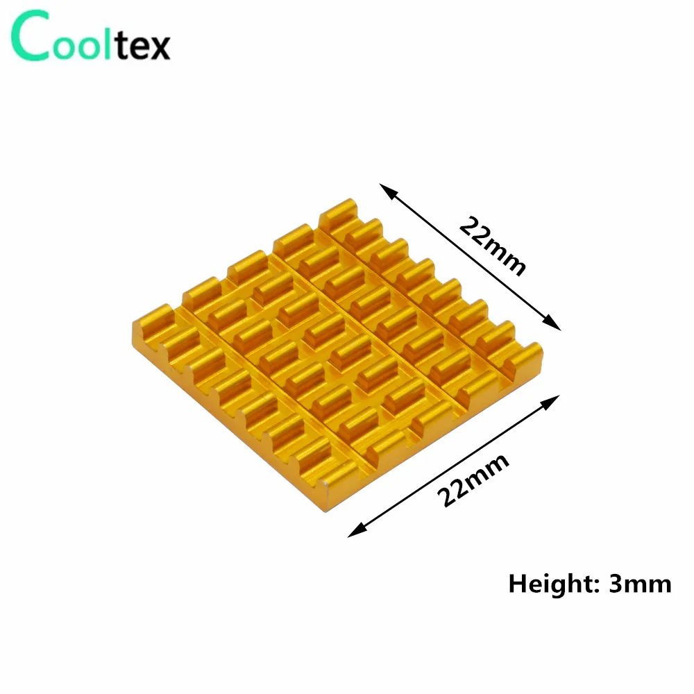 30pcs 22x22x3mm Aluminum Heatsink Radiatorfor Electronic Chip IC MOS Raspberry pi With Thermal Conductive Tape