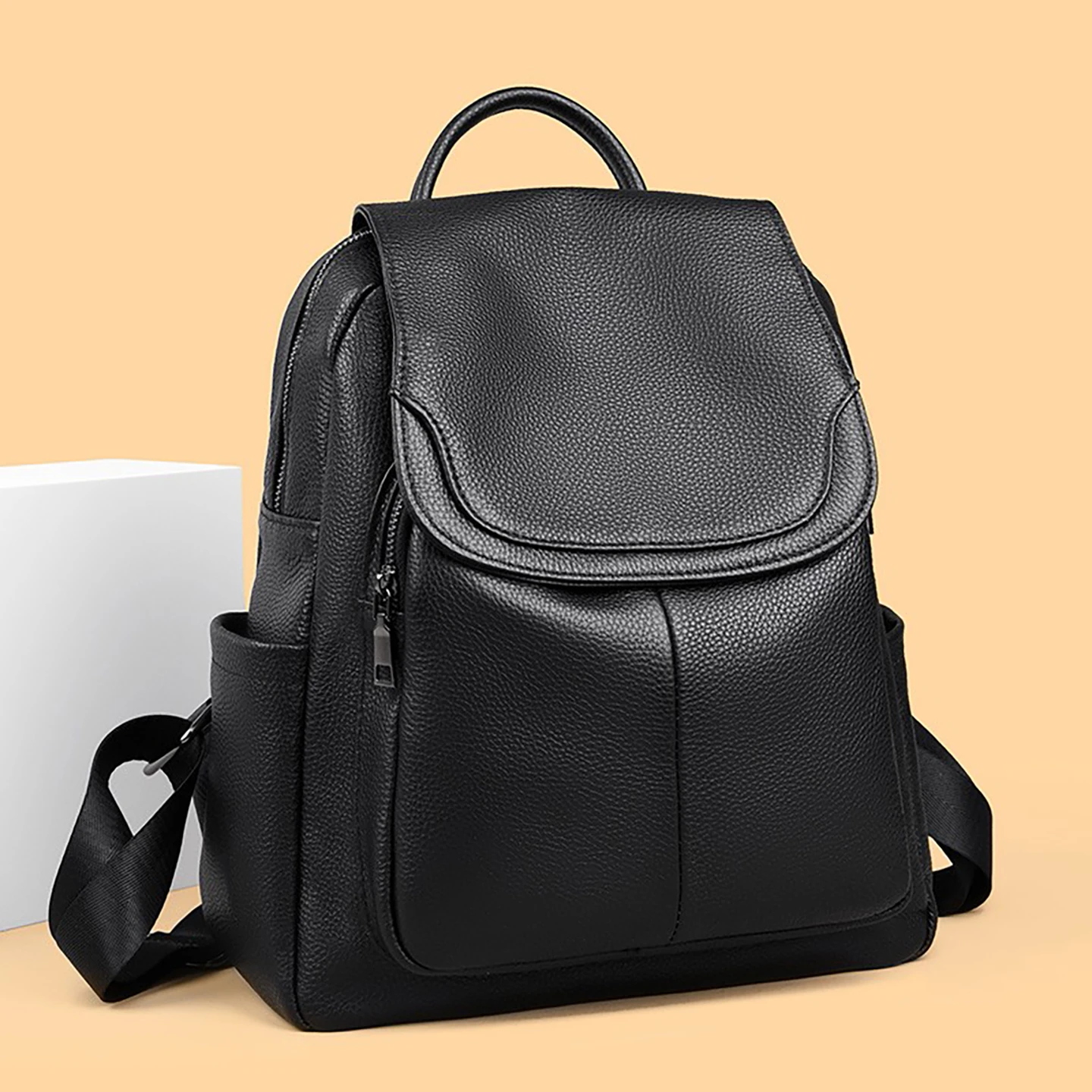 sac-a-dos-en-cuir-veritable-pour-femme-grande-capacite-tendance-polyvalent-sac-de-voyage-cuir-de-vachette-de-premiere-qualite-sensation-haut-de-gamme
