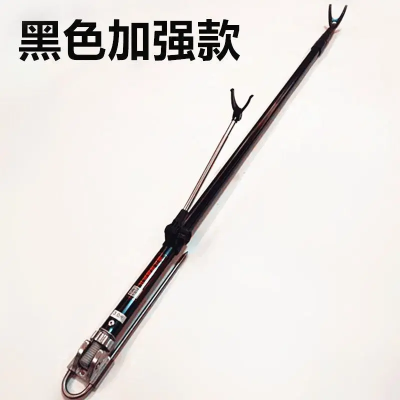 Black Reinforced Stainless Steel Fishing Rod Holder Foldable Adjustable Portable Durable Pole Stand Bracket For Outdoor Bank