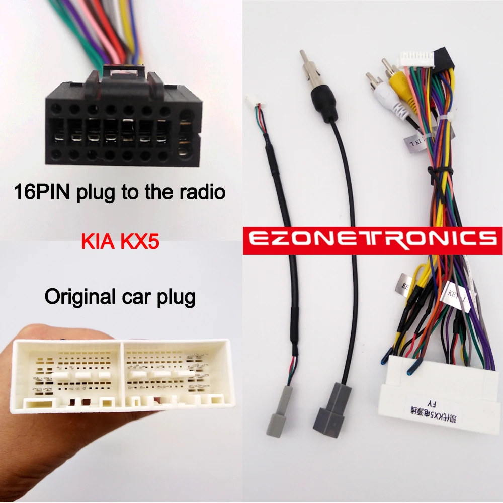 Cable Plug Fitting Adaptor Dash Kits For KIA KX5 K2 Rio K5 Sorento PICANTO Morning CARENS RODON SPORTAGE Radio