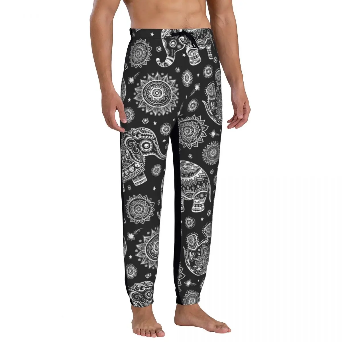 Men Jogging Pants Streetwear Loose Casual Trouser Indian Lotus Ethnic Elephant African Tribal Print Man Pants Sweatpants