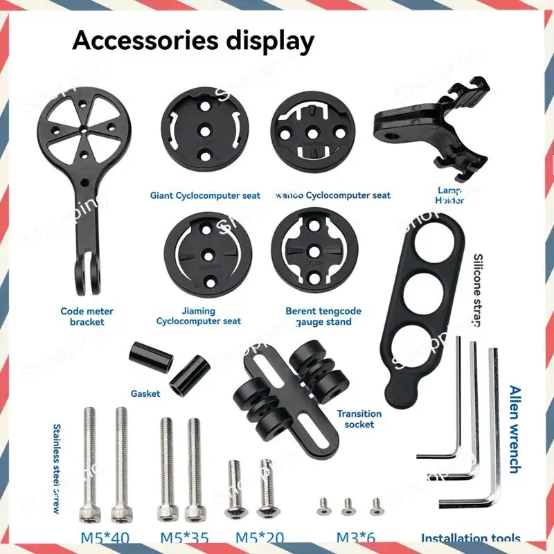 

A44M Bicycle Stem Mount Bicycle Computer Mount Holder Bike Speedometer Extension Holder Bracket Bicycle Extension Bracket