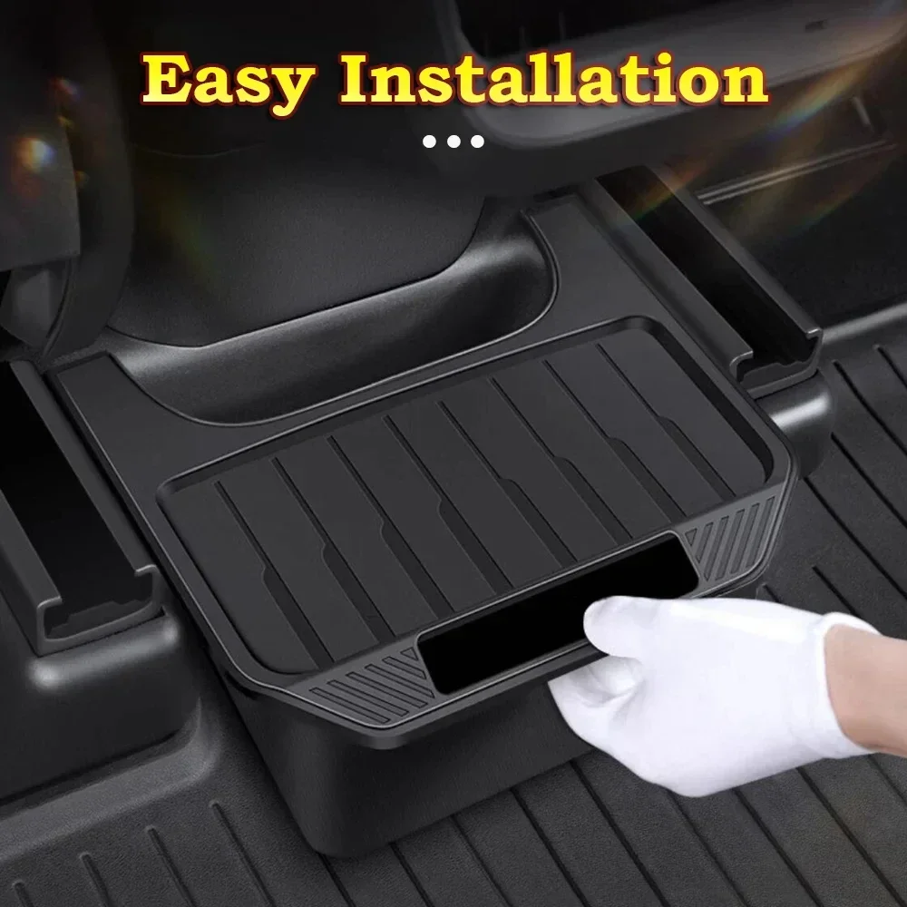 Rear Seat Storage Box for Tesla Model 3 Highland 2024 Backseat Magnetic Suction Trash Can Garbage Bin New Model3+ Accessories