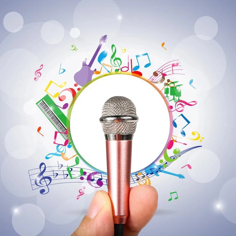 1/2/3pcs Portable 3.5mm Stereo Studio Mic KTV Karaoke Mini Microphone Handheld Mic For Smart Phone Laptop PC Desktop