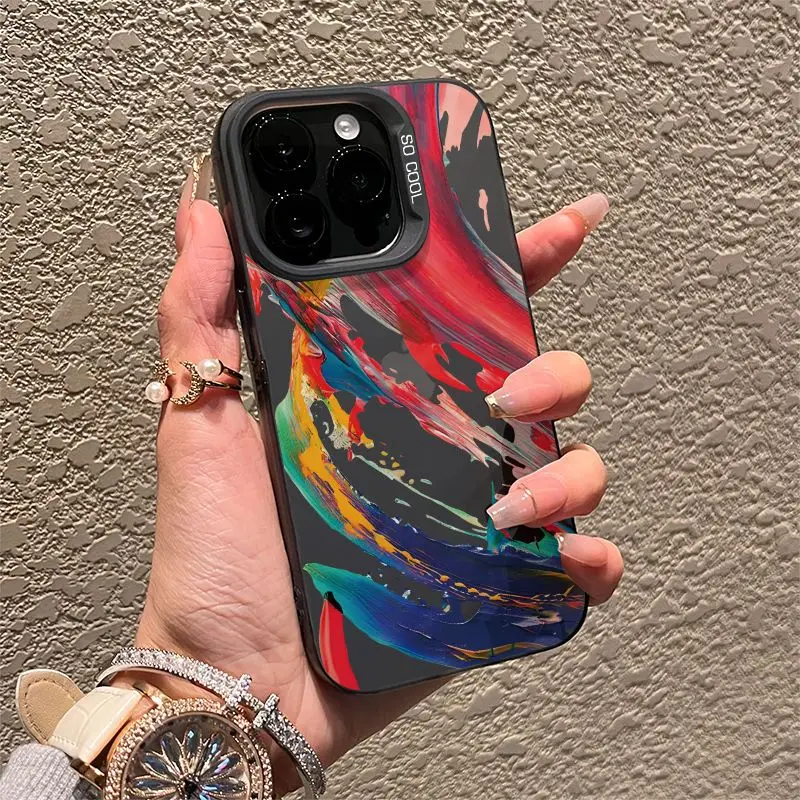 iphone11 Wind Watercolor Splash ink iphone15pro phone case iphone14promax color silver iphone13 Fashion iphone12MINI