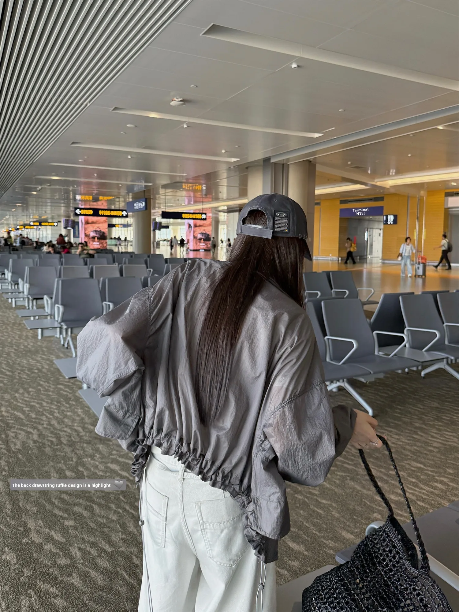 

Superniniyy ультратонкий свободный женский летний топ с длинными рукавами, солнцезащитная верхняя одежда, плиссированный подол с завязками для поездок на работу