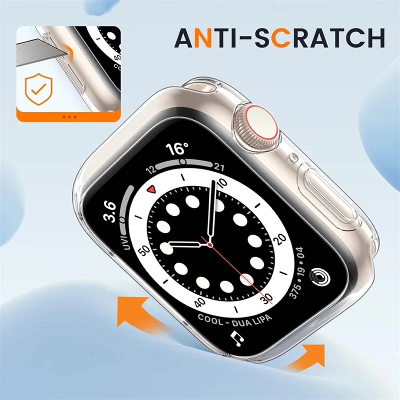 Case For Apple Watch 45mm 41mm 44mm 40mm 42mm 38mm Soft TPU Bumper Shell Protector Cover IWatch Series 9 8 7 6 SE 5 3 Not Screen