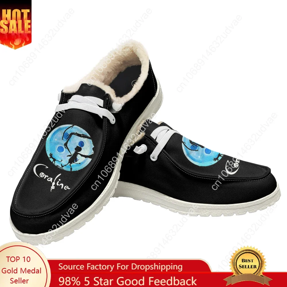 

Coraline The Secret Door, плюшевая повседневная обувь, обувь на плоской подошве, мужская и женская дышащая повседневная легкая обувь, пара обуви на заказ