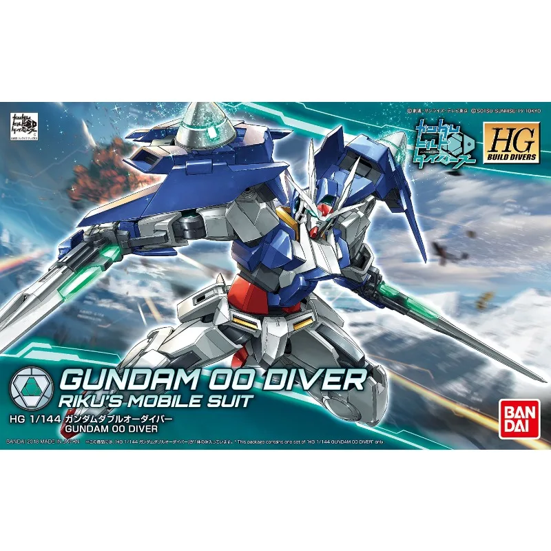 

В наличии Bandai, натуральная HG GUNDAM 00 DIVER Gundam, аниме-фигурка, сборная модель, игрушки, подарки
