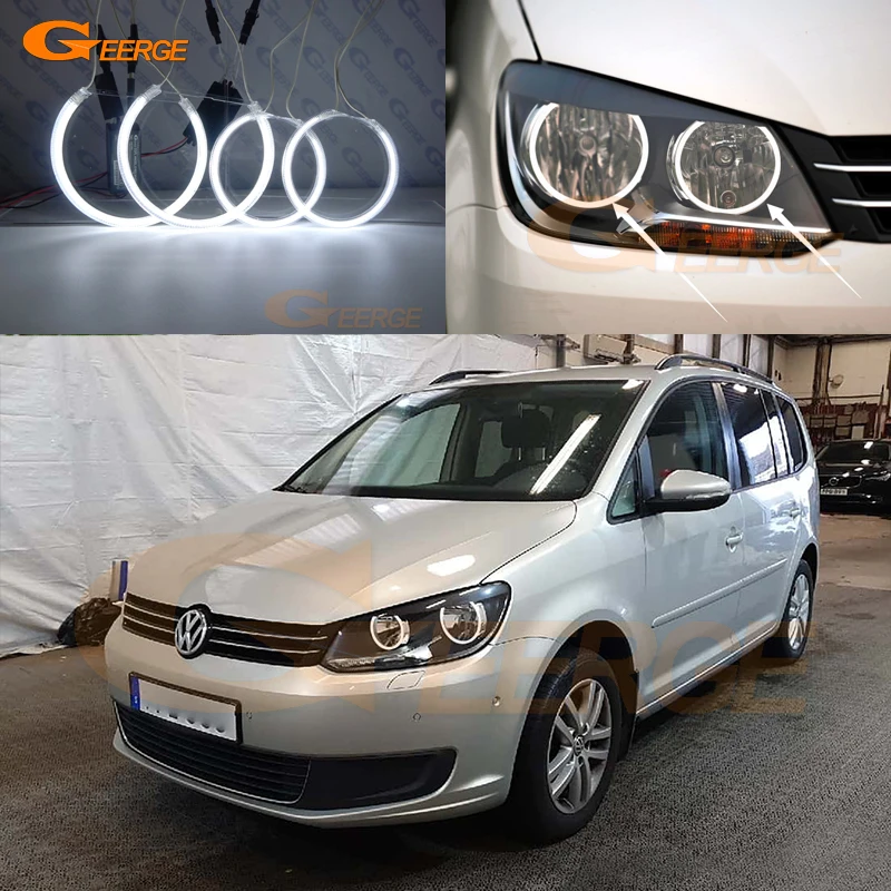 For Volkswagen VW TOURAN 1T3 2010 2011 2012 2013 2014 2015 Excellent Ultra Bright CCFL Angel Eyes Kit Halo Rings