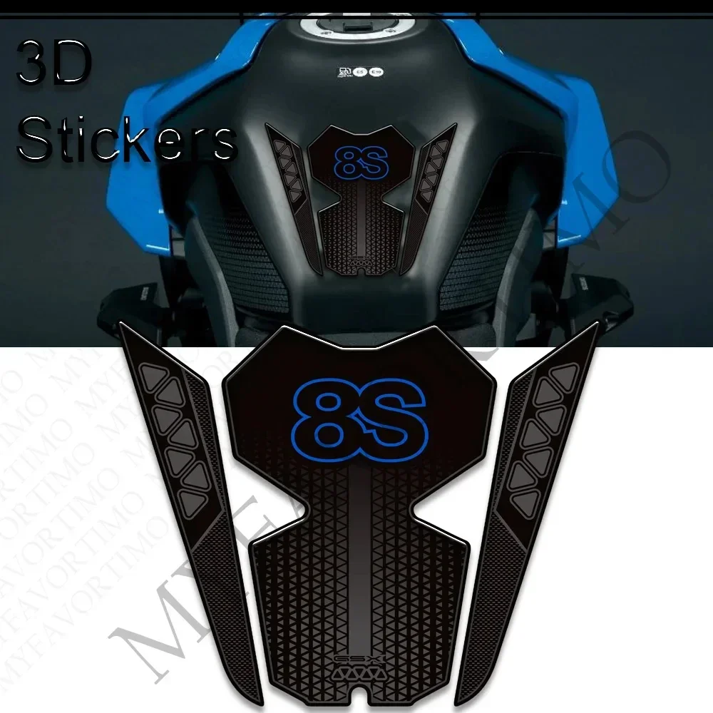 

For Suzuki GSX8S GSX 8S 800 Motorcycle Tank Knee Pad Grips 3d Stickers Adhesive Decals Protection Gas Fuel Oil Kit 2023 2024