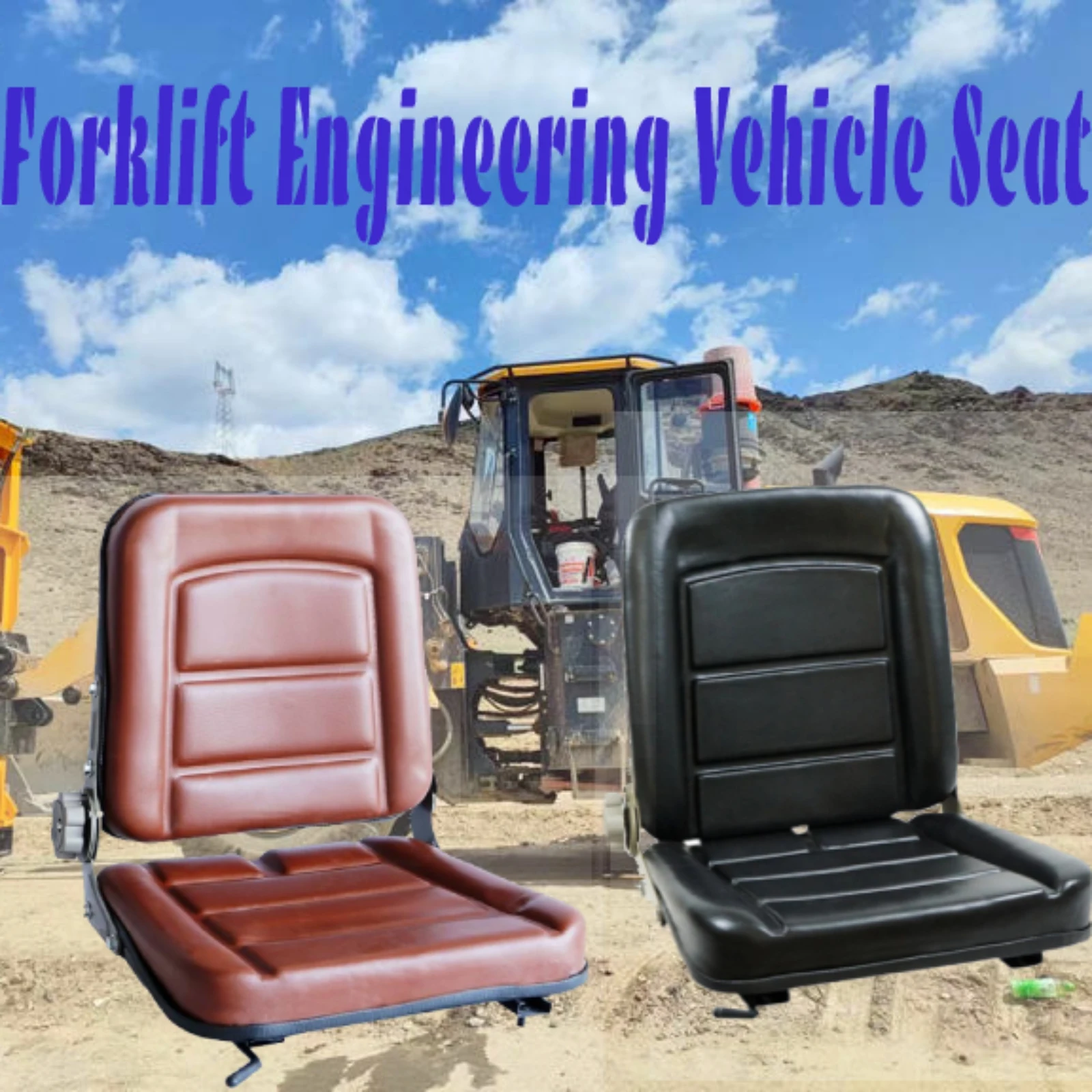 Universal Forklift Seat Adjustable Reliable Ergonomic Comfortable Tractor Seat for Loader Scrubber Riding Lawn Mower Bulldozer