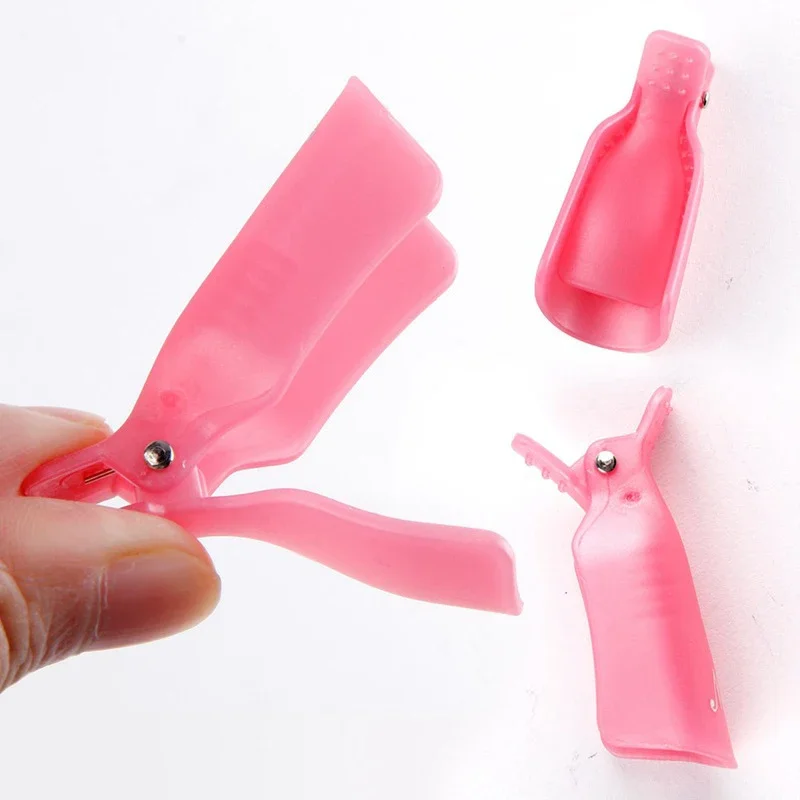 Nail Polish Remover Clips, 10 Pcs Reusable Soak Off Gel Plastic Nail Art Soak Off Clip Caps UV Gel Polish