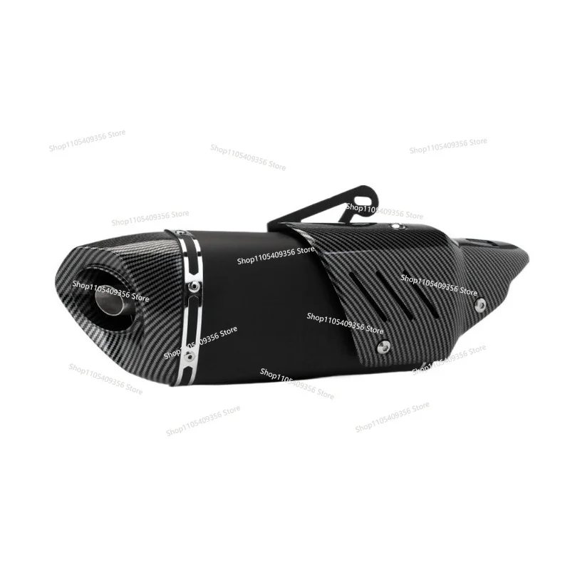 For Four-corner Carbon Fiber Exhaust Ninja400 ZX4R Modified GM3J GM4J Soundless Exhaust