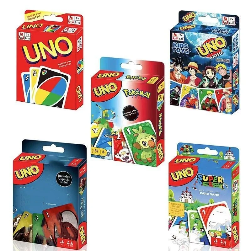 

Uno Flip! Pokemon Board Game Anime Cartoon Pikachu Figure Pattern Family Funny Entertainment Uno Cards Games Gifts