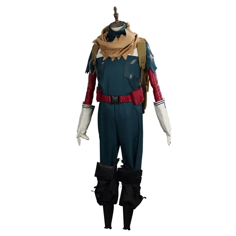 CosDaddy-Disfraz de Anime Hero Academy Midoriya Izuku para adultos, pantalones, abrigo, cinturón, peluca, traje de Halloween, novedad de 2024