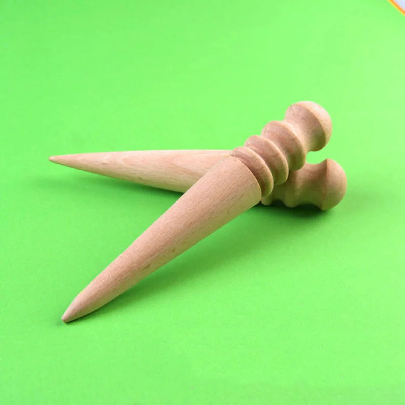 Solid Wood กลม Rod หนังหัตถกรรมคู่มือขัด Rod Log DIY เครื่องหนังเครื่องมือทำ
