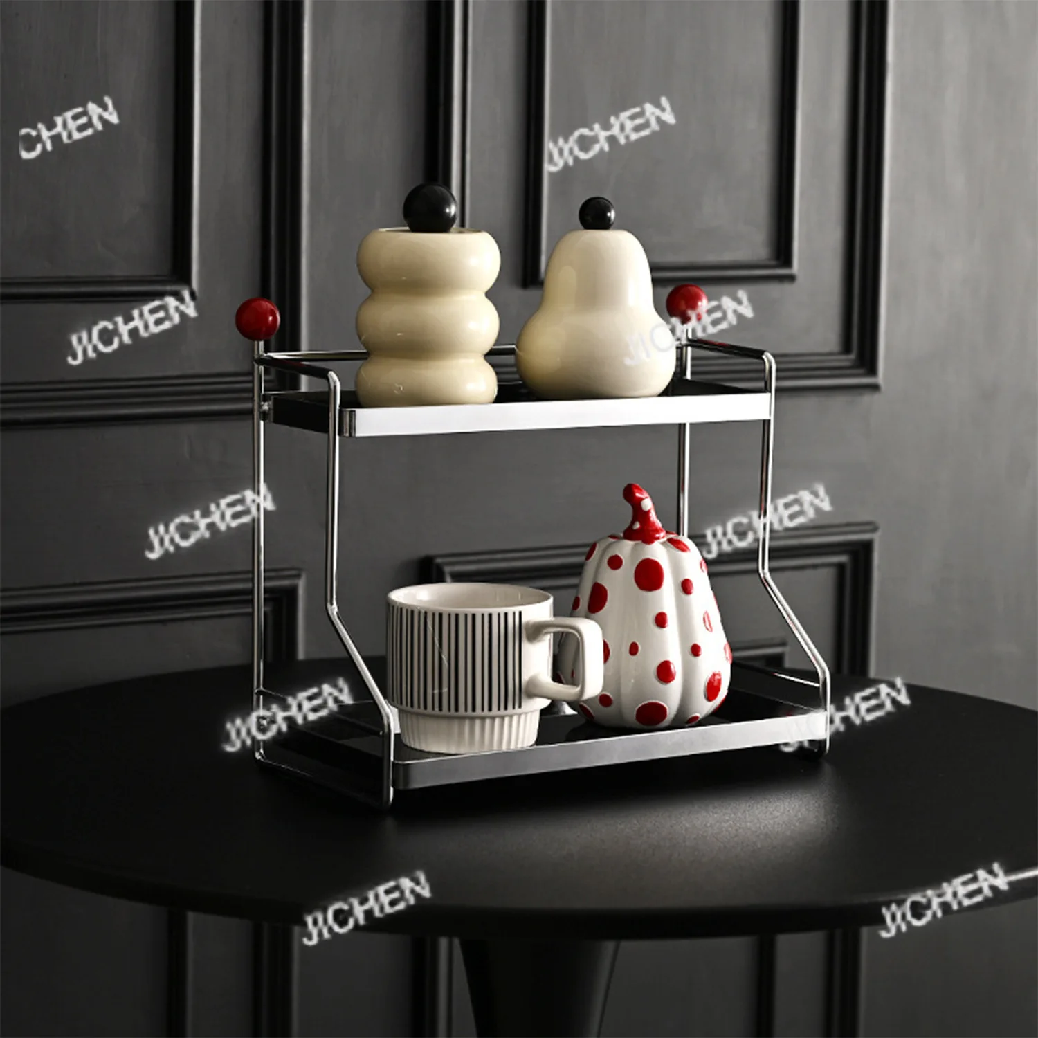 

Настольная металлическая подставка для стаканов и чашек JC: для кухни, туалета, ванной комнаты, хранения косметики