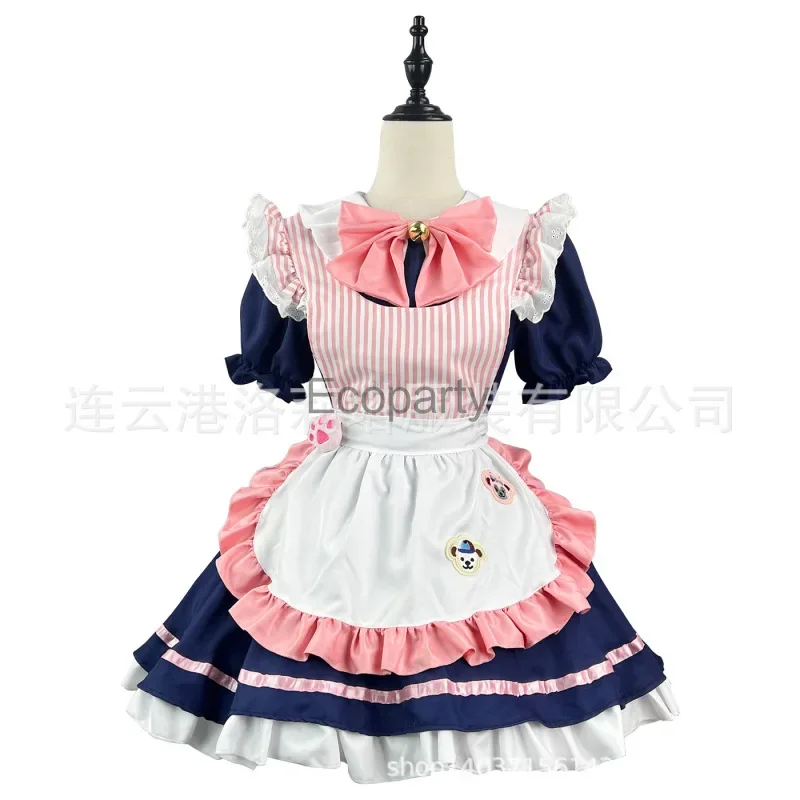 2024 Japanese Maid Dress Sweet School Girl Party Lolita Dresses Cafe Maid Cosplay Costume Anime Coffee Waitress Uniform Suit 5XL