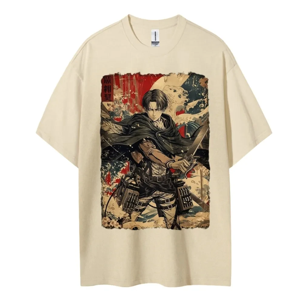 AOT اليابانية الساخنة الدم أنيمي الشخصيات الكلاسيكية الرياضة عارضة قصيرة الأكمام مريحة نصف الأكمام زوجين شعبية #1