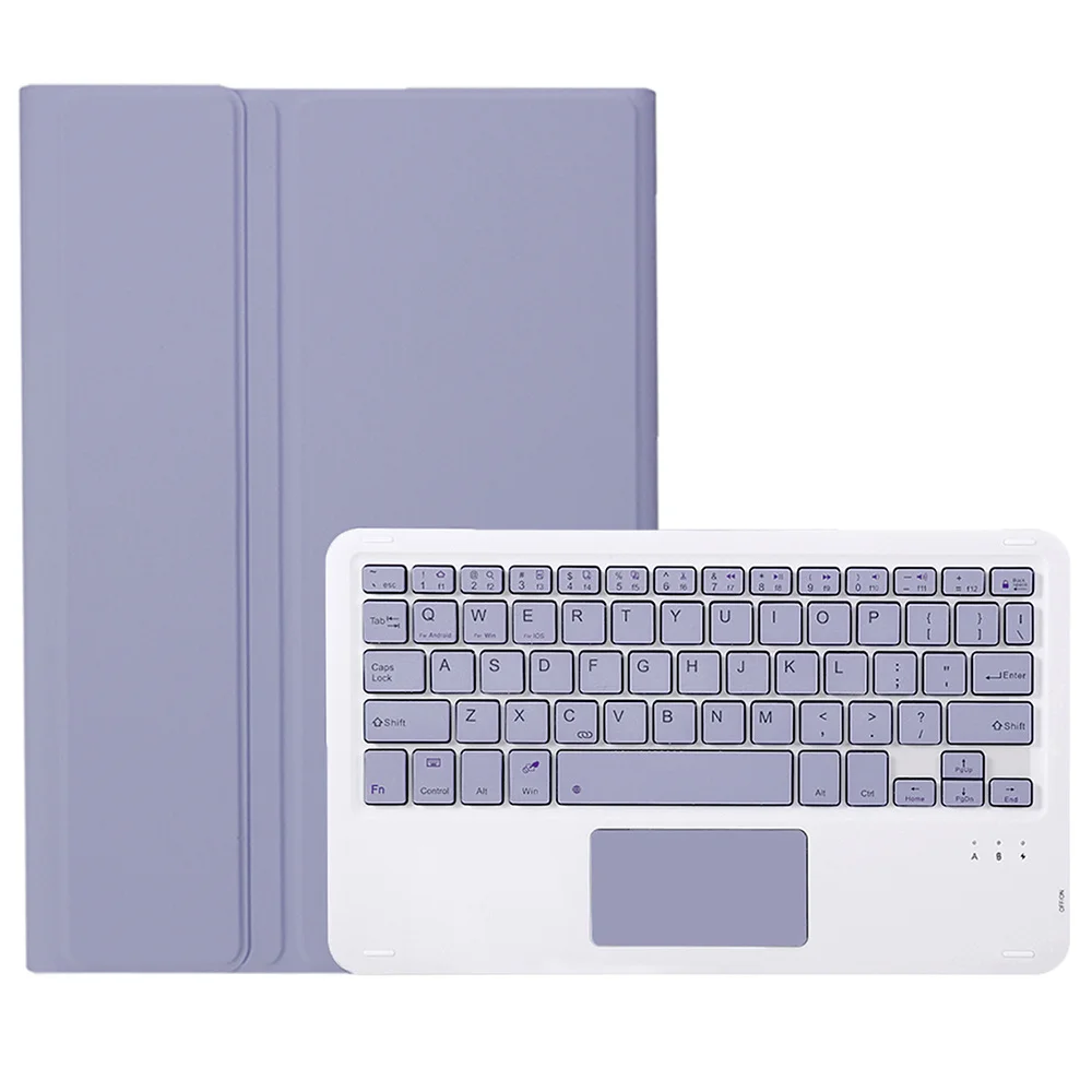 

AH13-A For Huawei MatePad SE 10.4-inch Leather Tablet Cover with Touchpad Bluetooth-compatible Keyboard - Purple
