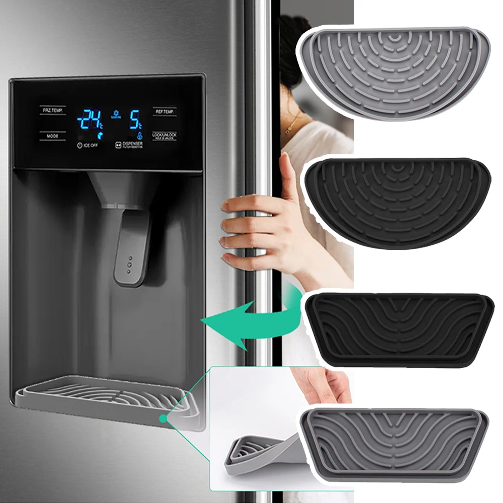 New Silicone Water Dispenser Tray Splash Proof Drainage Mat Refrigerator Drip Tray Cuttable Drain Tray for Drip Pad Accessories