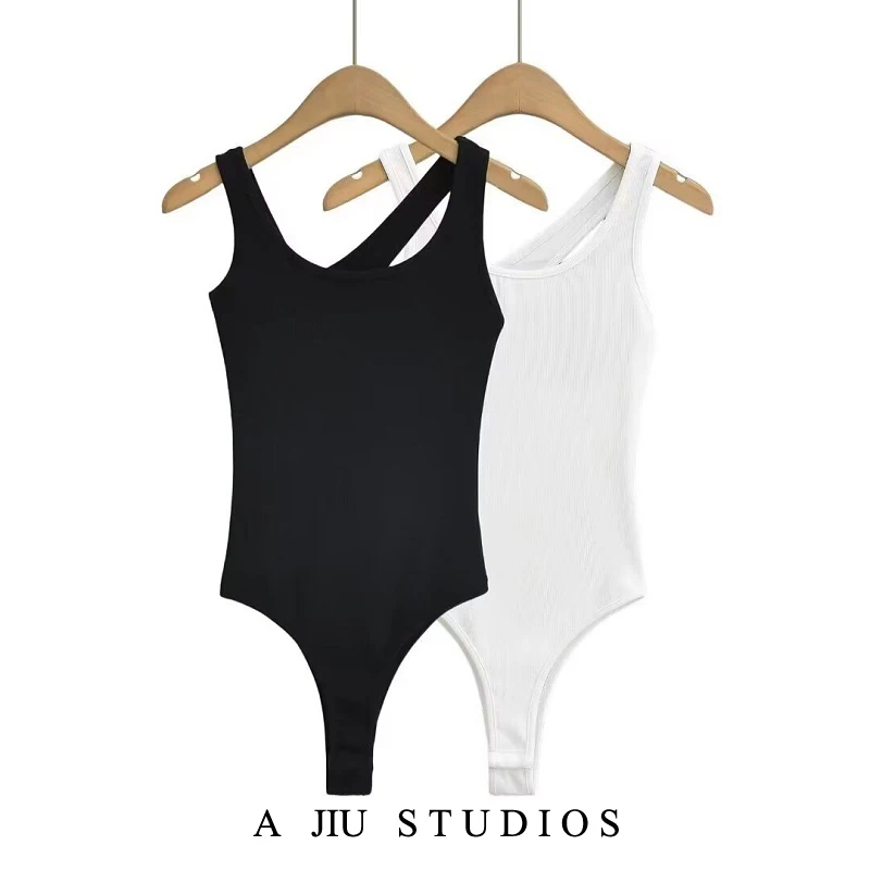 

Sexy Asymmetric Bal Hollow out Design Strapl Bla Base for Trendy Girls High Waist ort Pants Street Sle