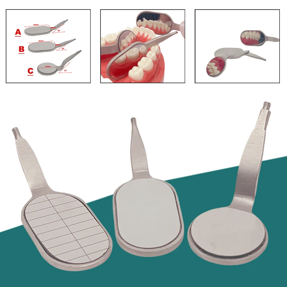 

Dental Mouth Mirror Reusable Long Shape Rhodium Coated Oral Reflector High Quality Tools for Dentist Supplies