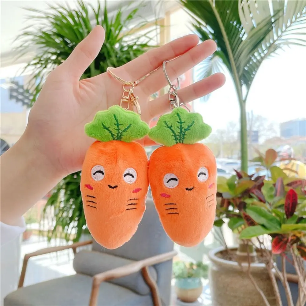 Bag Accessories Backpack Decoration Cartoon Key Holder Vegetables Carrot Keychain Carrot Plush Keychain Plush Carrot Keyring